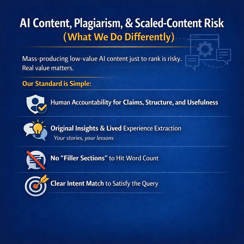 AI Content, Plagiarism, and Scaled-Content Risk