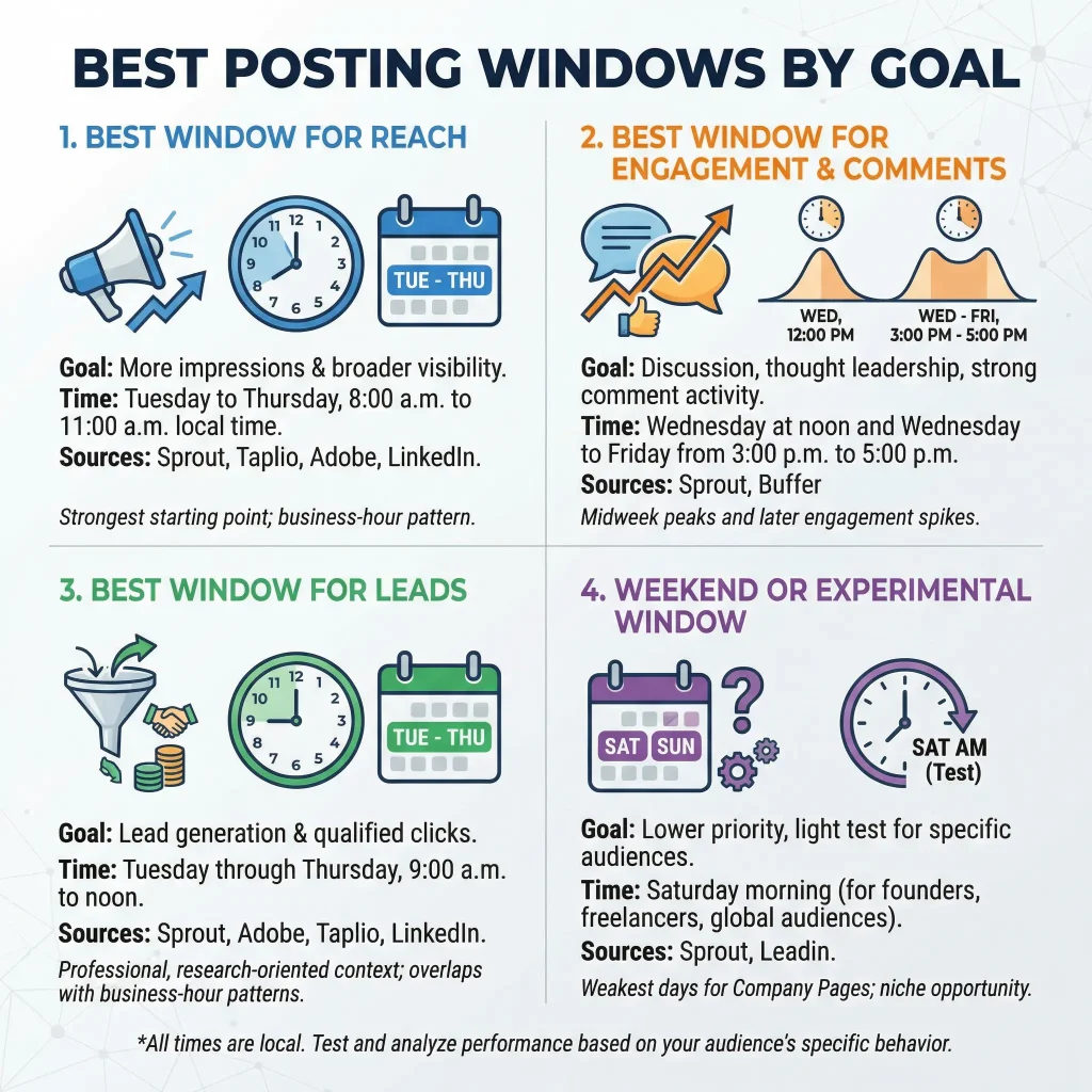 Best Posting Windows by Goal