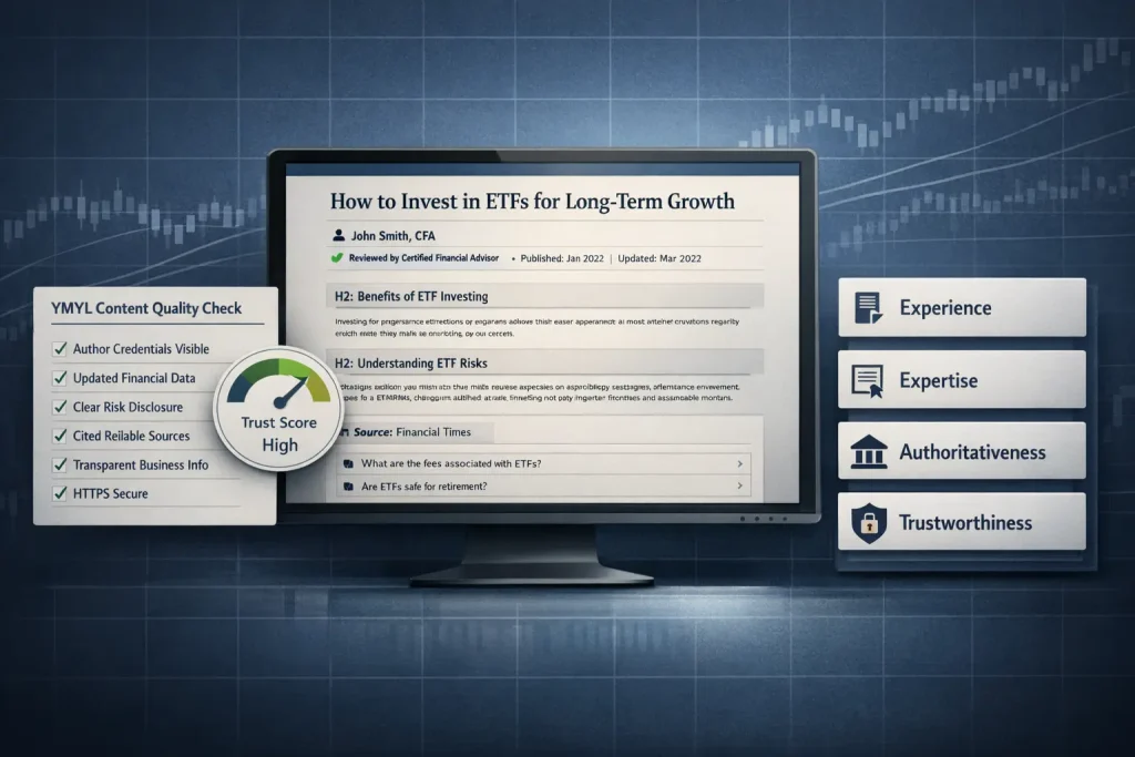 Search Engine optimized content structure for finance website