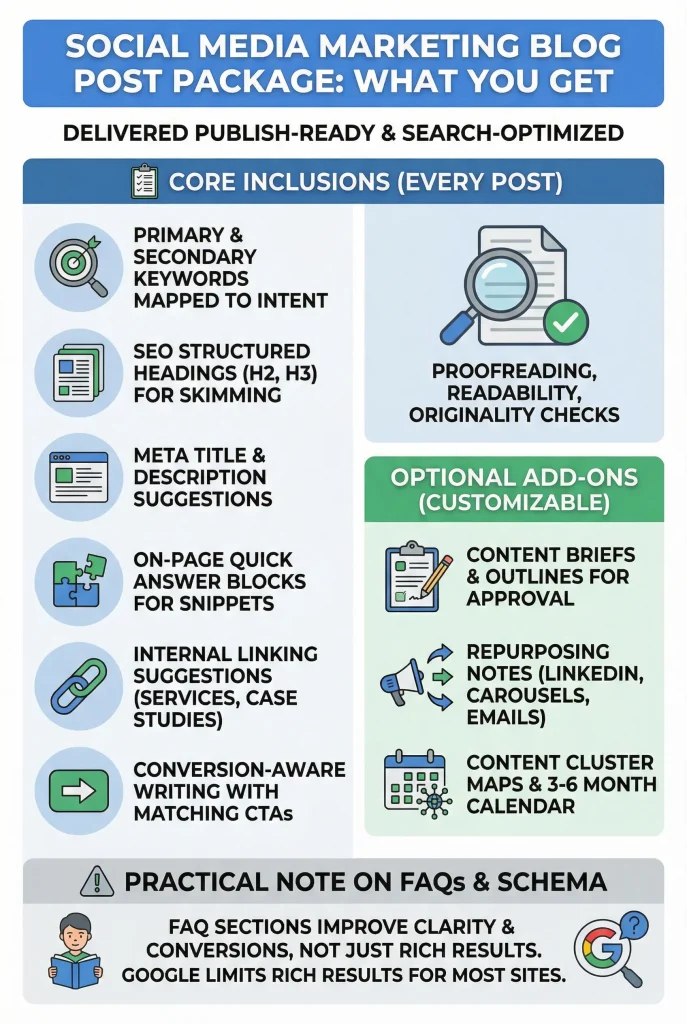 What you get with every social media marketing blog post