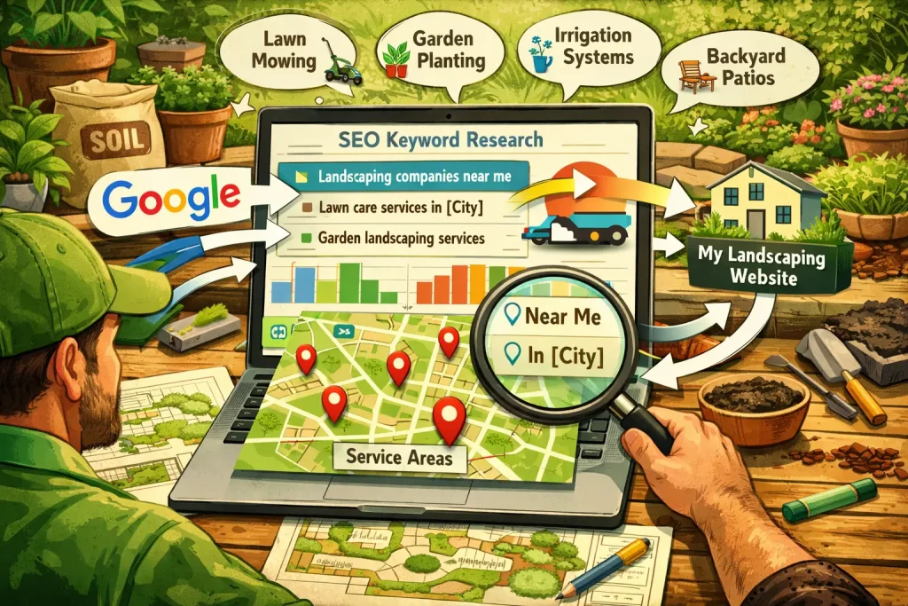 keyword research for landscaping service