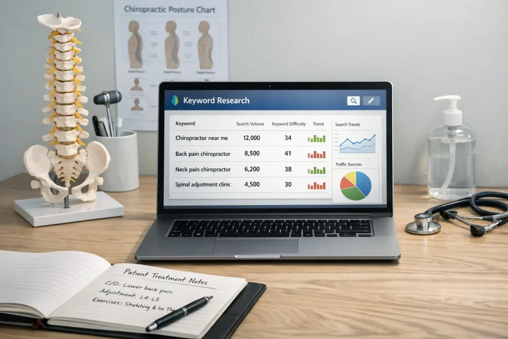 local keyword research for chiropractors website