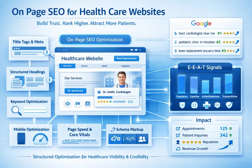 on page SEO checklist for healthcare websites