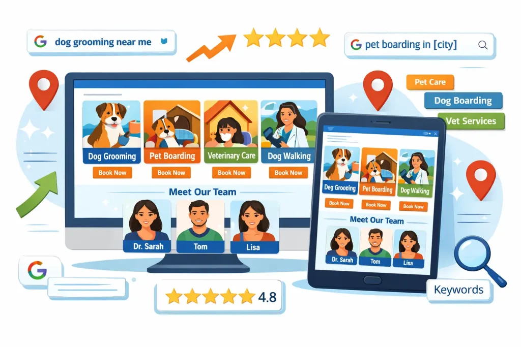 on page SEO for pet services