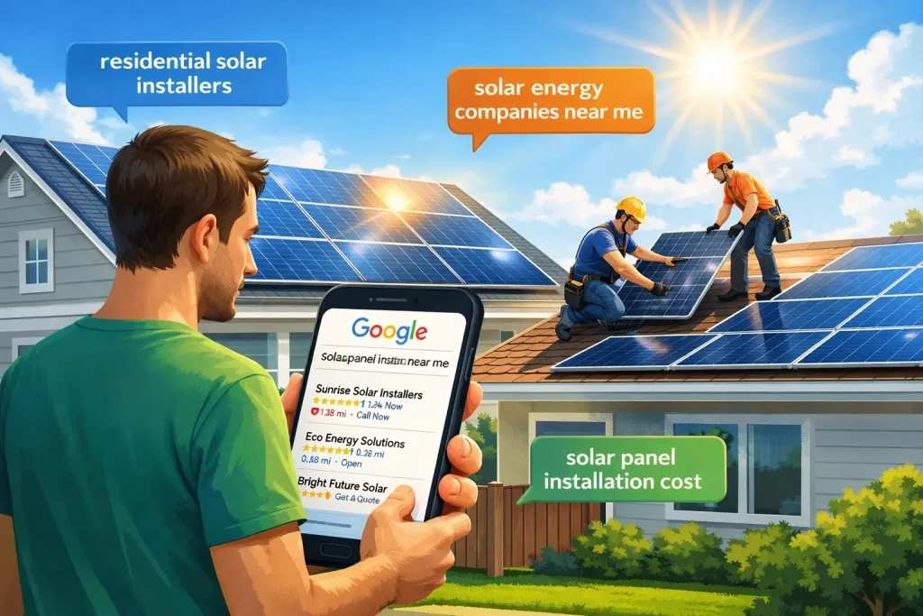 on page SEO for solar instalaltion websites