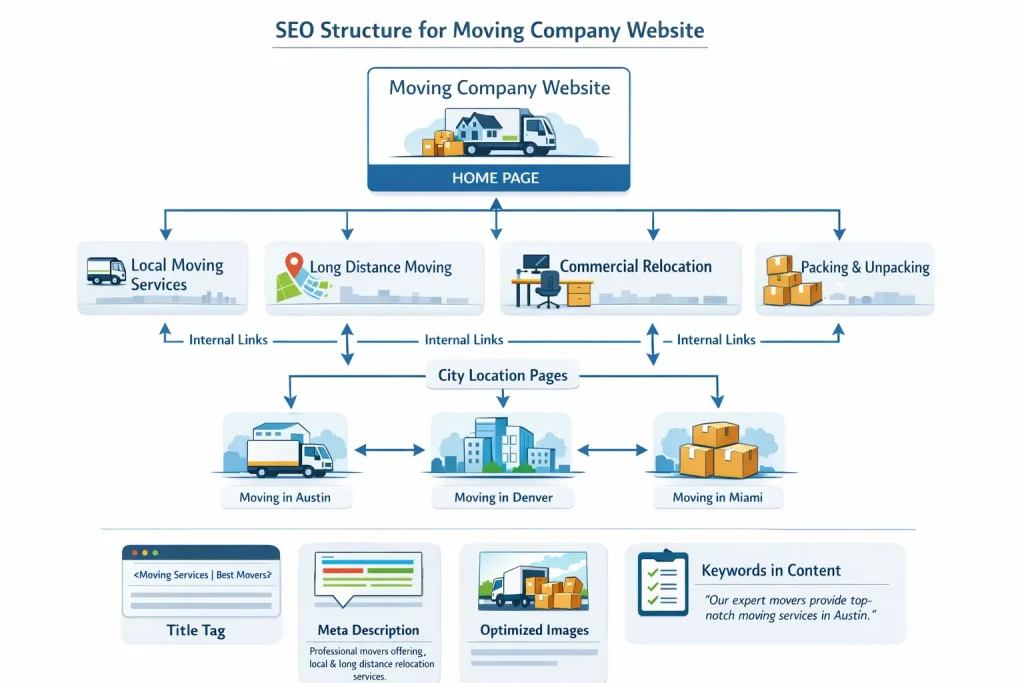 on page optimized structure for moving websites