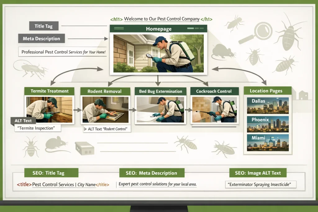 optimized content structure for pest control websites