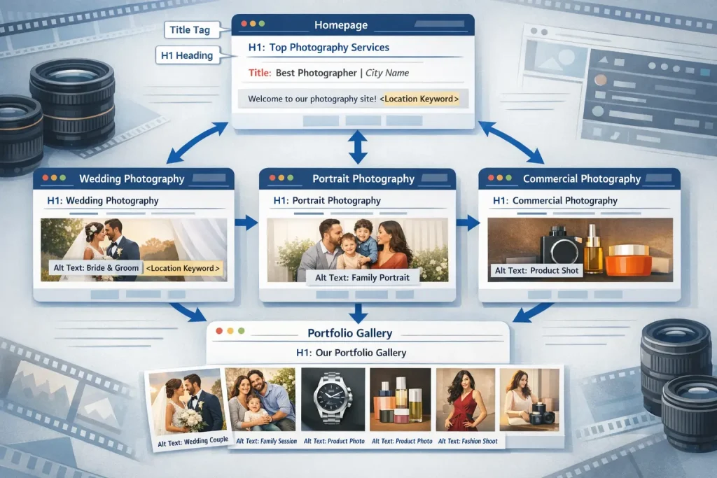 optimized content structure for photography businesses