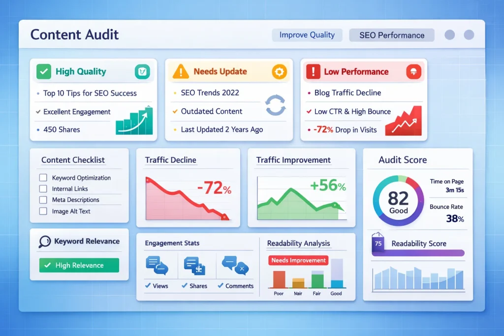 content audit for On page optimization