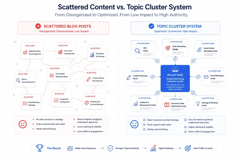 educational site topic cluster