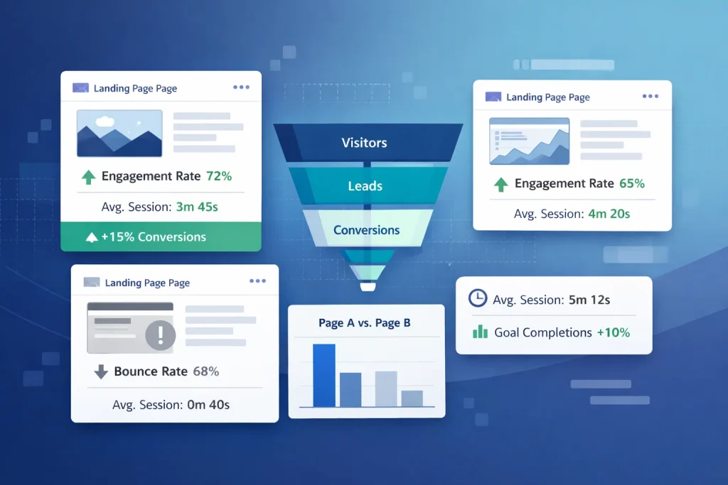 funnel & engagement rate datas from GA4