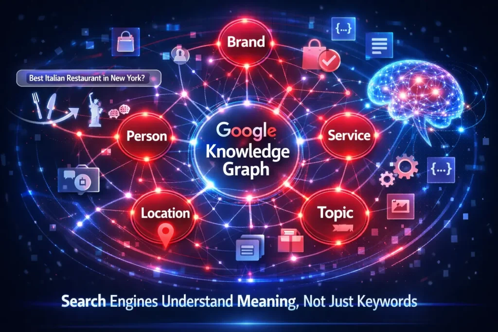 knowledge graph for entity based SEO