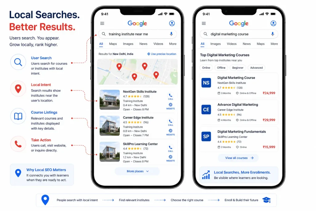 local SEO for web dev institutes