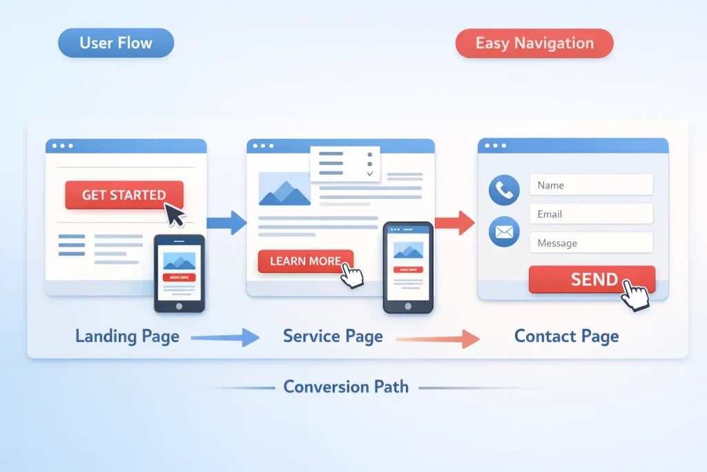 navigational structure for User flow