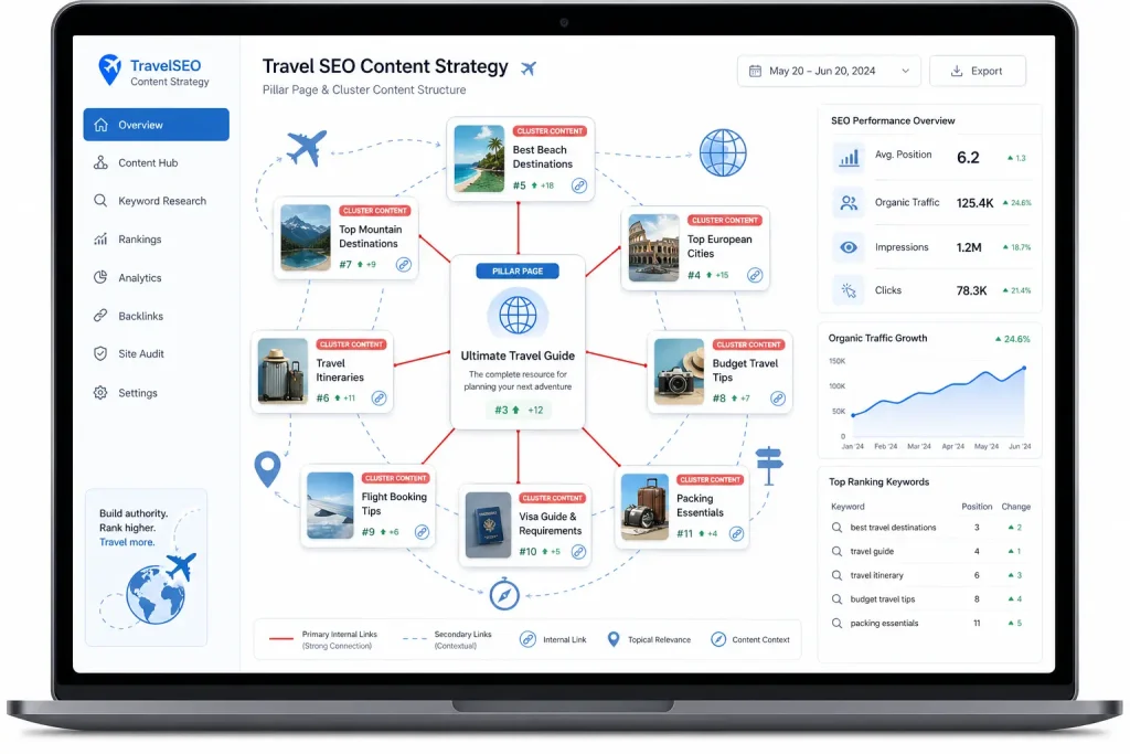 pillar page strategy for travel
