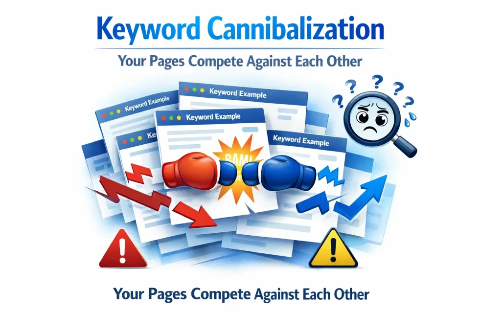 solves to keyword cannibalization