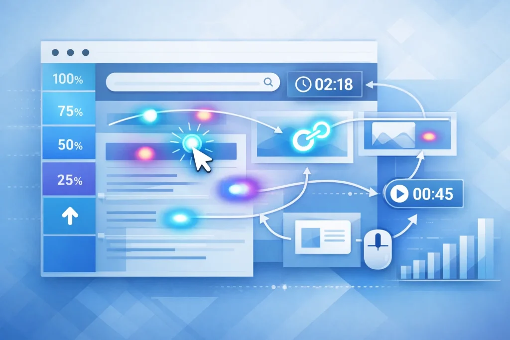 user behaviour data in page from GA4